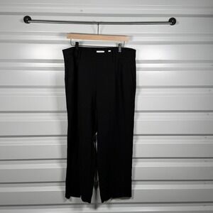 Vince Black Wide Leg Pleated Ankle Pants L G